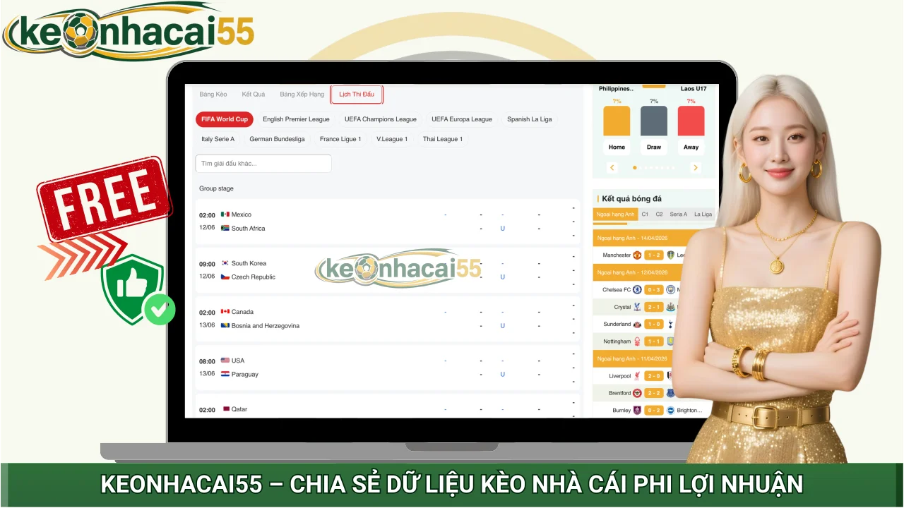 Kèo nhà cái 55 - Chia sẻ dữ liệu kèo nhà cái phi lợi nhuận Keonhacai 55 - Chia sẻ dữ liệu kèo nhà cái phi lợi nhuận